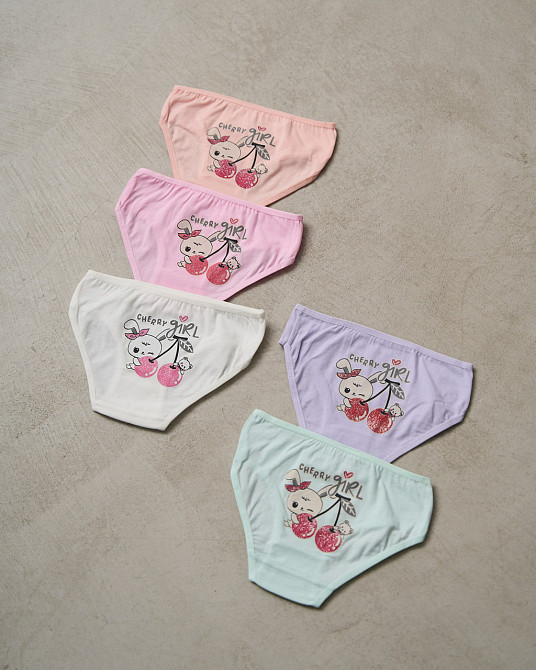 Пастельные детские трусики на девочку - Cherry girl 5 шт Nicoletta 116761 5-6 Киев - изображение 1