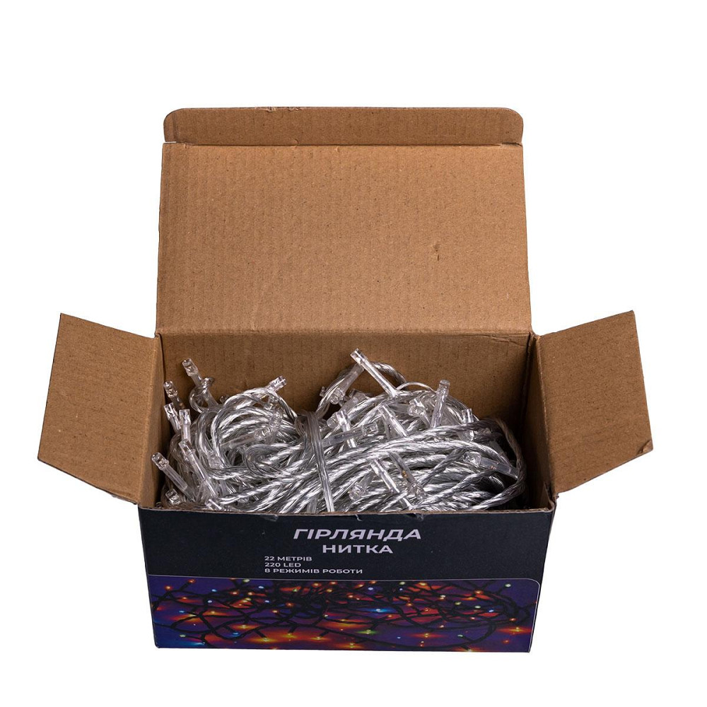Garlando Новорічна гірлянда кімнатна нитка 22 м 220 LED кімнатна гірлянда білий провід Біле сві Київ - фото 7