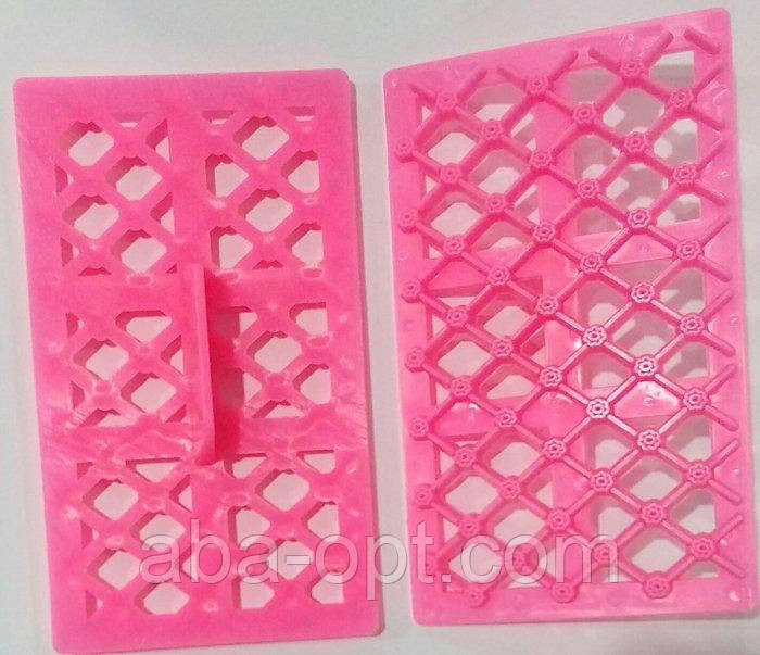 Трафарет-перчворк пластиковий для мастики Грань Троянди 13 х 7 см ( шт ) Одеса - фото 1