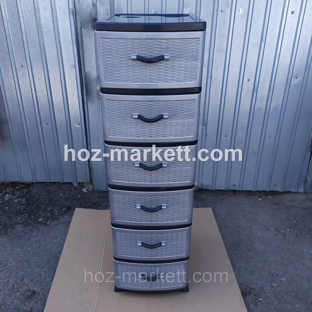 Комод пластиковий тумба сірий на 6 ящиків Україна Харків - фото 6