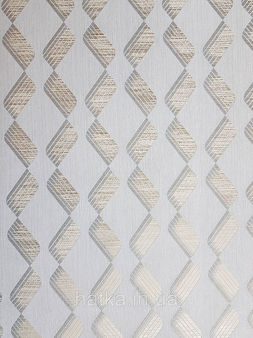 Шпалери метрові вінілові на флізелін Marburg Villa Romana геометрія смужки зигзаг золотисті на сірому Київ - фото 1