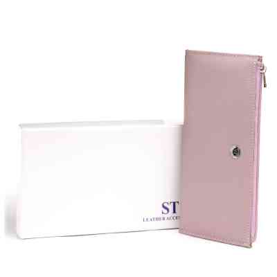 Гаманець ST Leather Зі шкіри жіночий Ліловий (19327) Вінниця