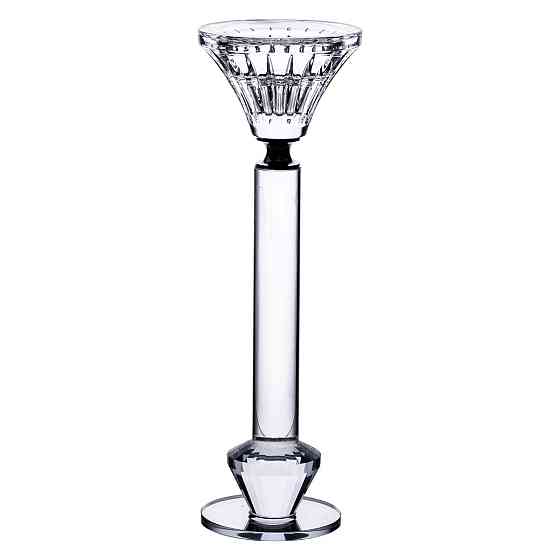 Yiwu Підсвічник скляний на ніжці 6×21.3 см прозорий декоративний підсвічник на стіл HP-4-12L Коломия