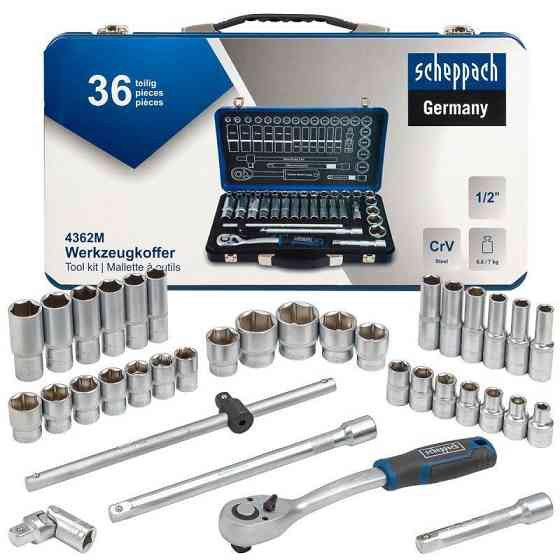 Набір інструментів 36 предметів 1/2" SCHEPPACH SCH-4362M Одеса