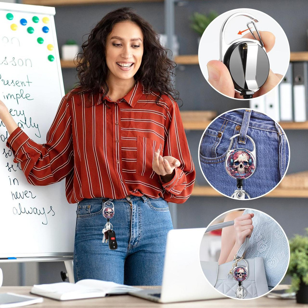 Держатель для ID-карты с ремешком карабином и удлинителем для учителя медсестры студента Киев - изображение 2