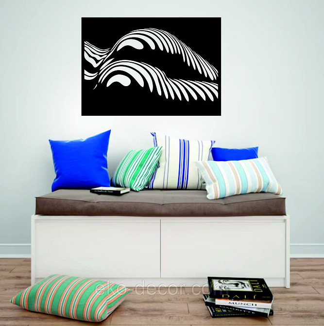 Декоративное настенное Панно «Девушка» , Декор на стену 110*77 см, Черный Киев - изображение 7