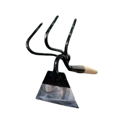 Сапа 3 зуба з дерев'яною ручкою потовщена сталь LUX ЧС Житомир - изображение 1