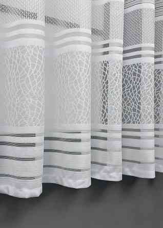 Короткий тюль жакард, висотою 1,5м, колір білий 1951т Київ