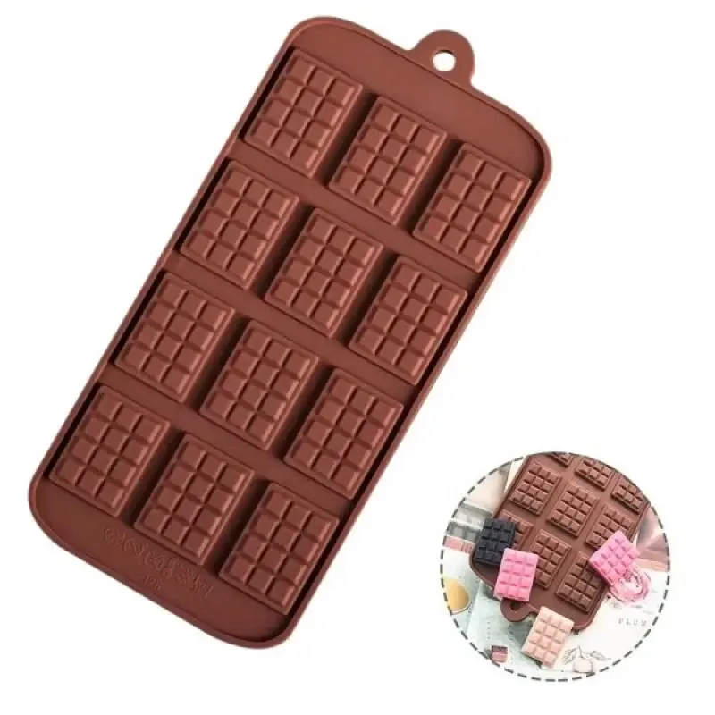 Форма силіконова на 12 виробів 19 х 11 см Плитка  для шоколаду, антипригарна,можна в морозилку та духовку Одеса - фото 2
