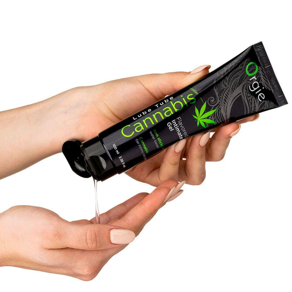 Лубрикант на водній основі Orgie Lube Tube Cannabis, 100 мл, їстівний, з олією насіння конопель Sex Aura Київ - фото 2