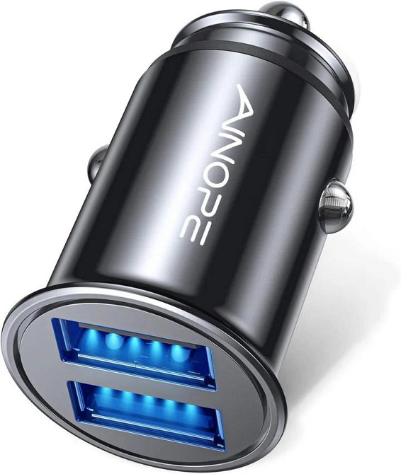 Автомобільний зарядний пристрій в прикурювач AINOPE AV801 Dual USB (товар з вітрини) Луцк - изображение 1