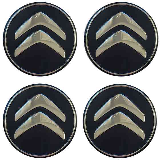 Наклейки на диски/ковпаки Citroen 90мм 4шт чорний Київ