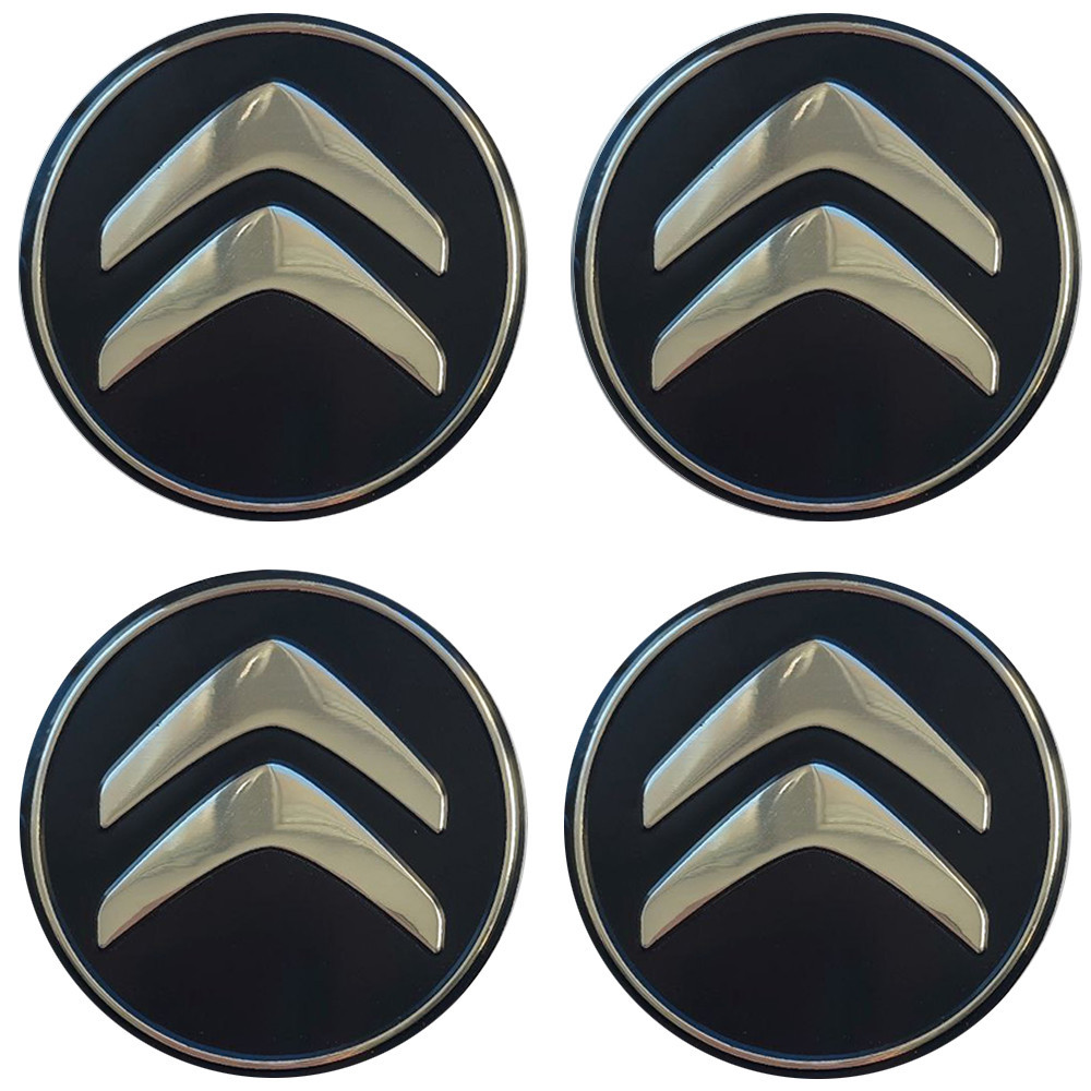 Наклейки на диски/ковпаки Citroen 90мм 4шт чорний Київ - фото 1