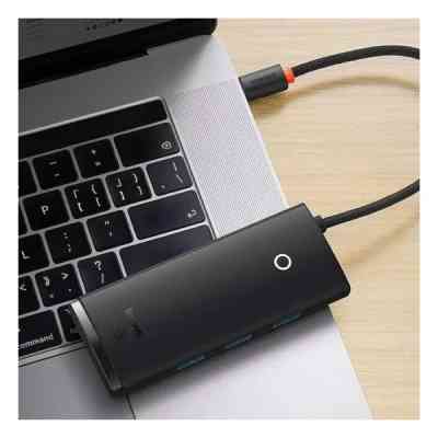 Концентратор Baseus USB 3.0 to 4xUSB 3.0 0.25m black (WKQX030001) Вінниця