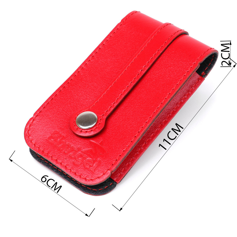 Компактна шкіряна ключниця з хлястиком Червона (SHVIGEL) Київ - фото 3