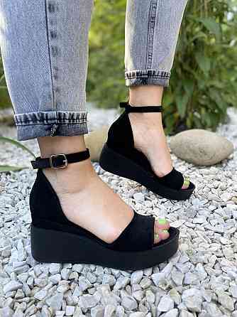 Olli Босоніжки жіночі OLLI Л-32-0013 чорні (літо, замша натуральна) (3755) Коломия