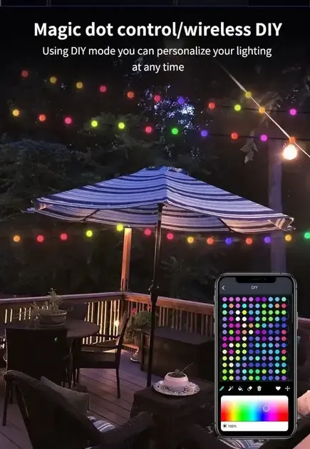 Гирлянда на елку матовый шарик 10 метров с пультом Usb Bluetooth управления с телефона модель (SFK-03) Коломыя - изображение 6