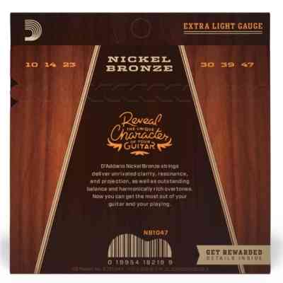 Струны для гитары D'Addario Nickel Bronze Extra Light (10-47) (NB1047) Винница