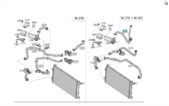 Mercedes-Benz  A1665008875 Шланг ОЖ від насоса до радіатора ML/GLE W166 GLE Coupe C292 GL/GLS X166 Одеса