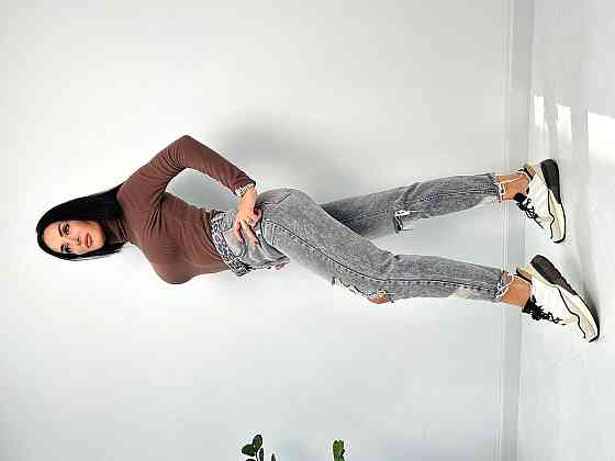 Женский теплый гольф в рубчик Cool 42-44, Шоколадный Киев