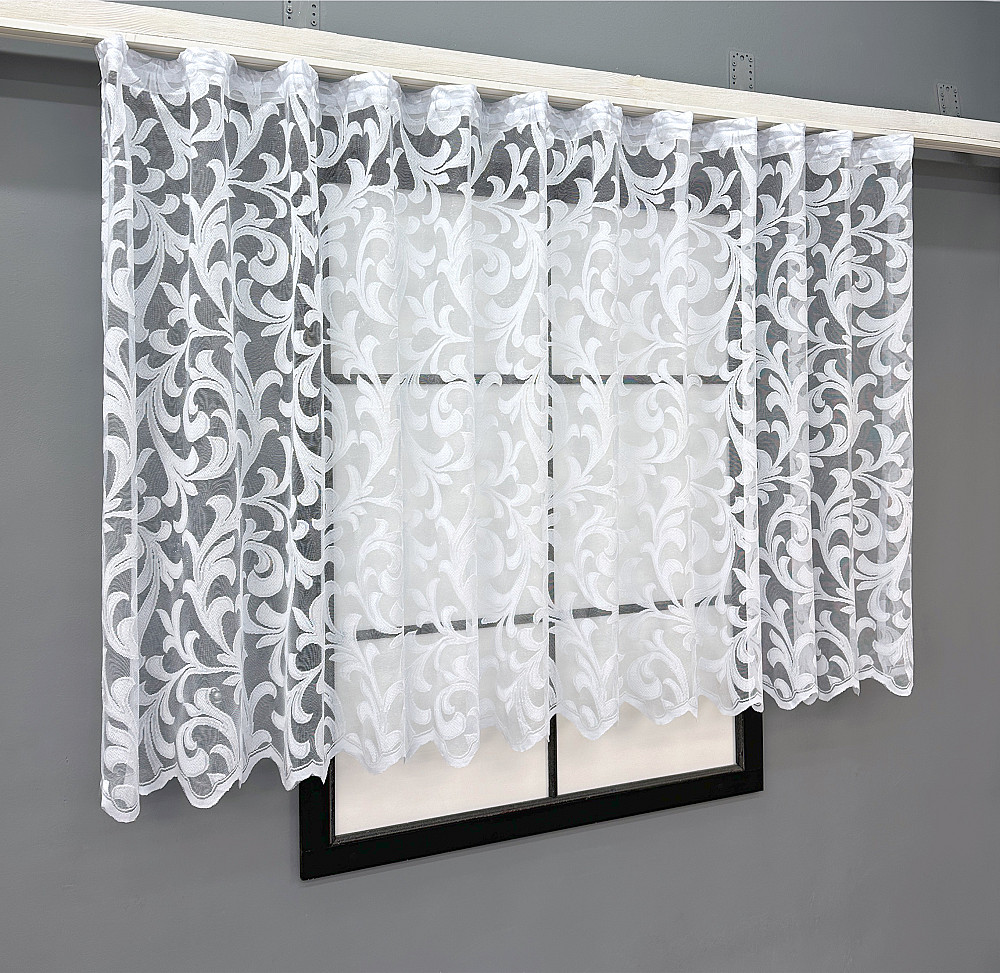 Тюль VR-Textil 1599т Жакард Висотою 120 см Білий 300х120 см (42-0540) Киев - изображение 2