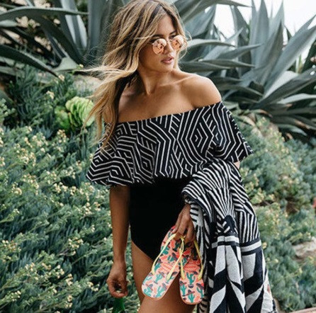 Купальник цельный женский черно-белый M Киев - изображение 1