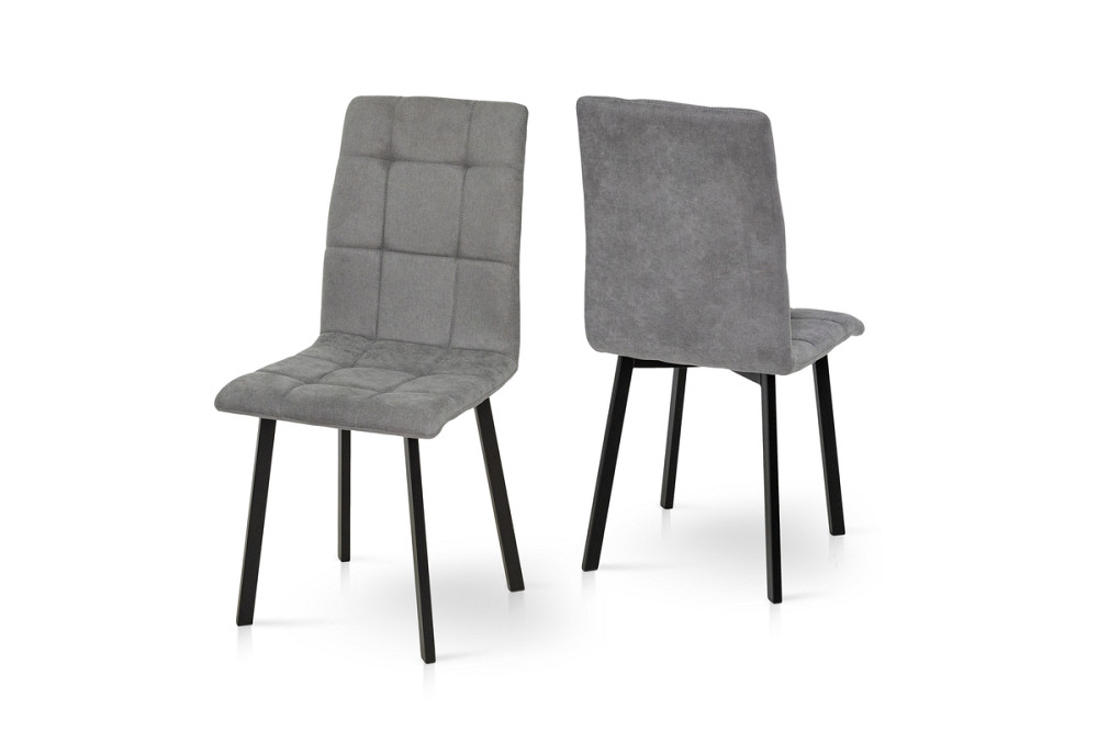 Стілець Трініті, метал чорний/ тканина темно сіра Киев - изображение 3