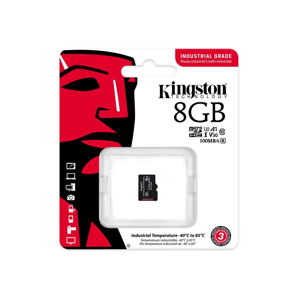 MicroSDHC (UHS-1 U3) Kingston Industrial 8Gb class 10 V30 А1 Одеса - фото 2