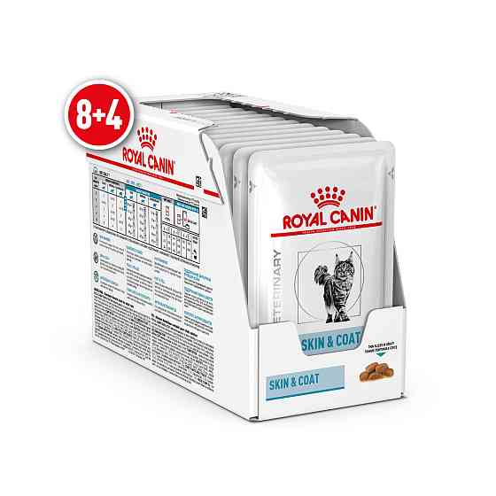 Вологий корм для дорослих котів ROYAL CANIN SKIN&COAT CAT 0.085 кг 8+4 Киев