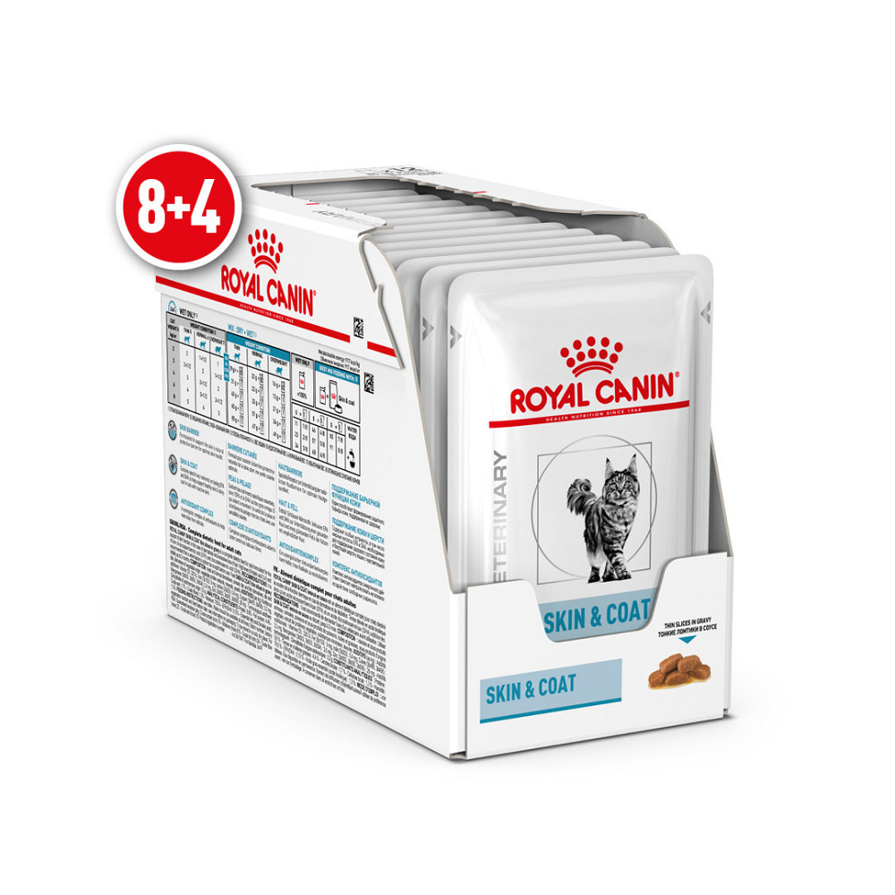 Вологий корм для дорослих котів ROYAL CANIN SKIN&COAT CAT 0.085 кг 8+4 Киев - изображение 1