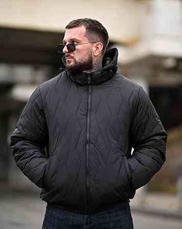 Чоловіча зимова куртка jenson чорна ПП8102 Одеса