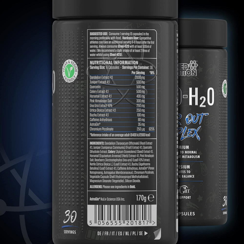 Жиросжигатель Applied Nutrition​​​​​​​ Shed H2O-Water Out Complex 180 Vcaps Луцк - изображение 2