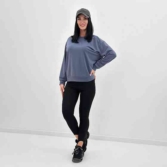 Базовий світшот з двонитки "Kaplan" оптом | Норма і батал Графіт, 54-56 Київ