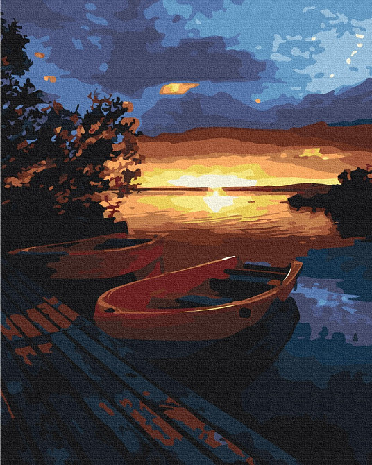 Гарний захід на озері Київ - фото 1