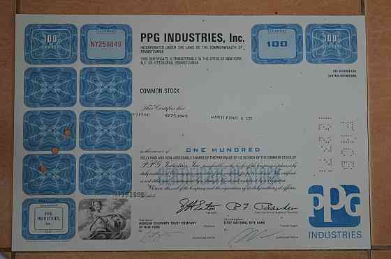 Акция. США. 1969 год №258849 (Г-1.20) Полтава