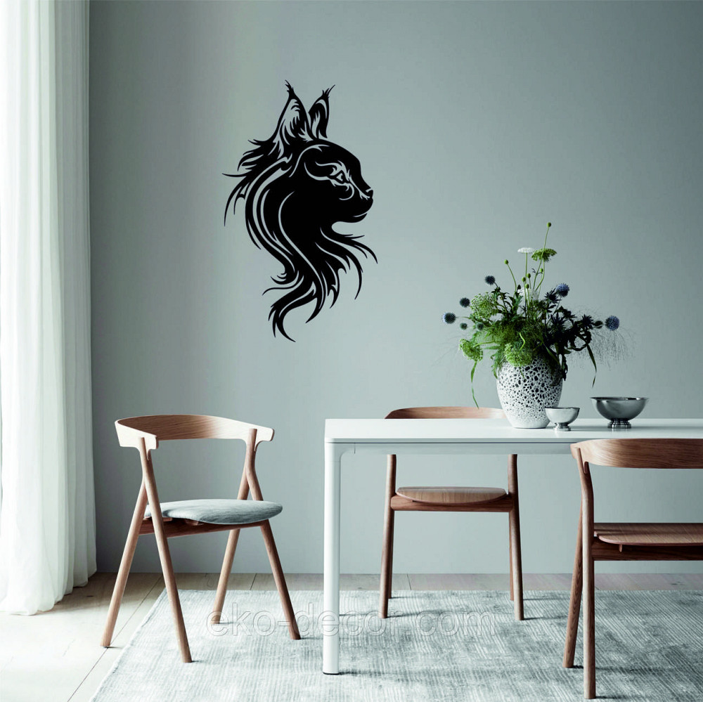 Декоративное настенное Панно «Кот» Декор на стену 90*54 см, Черный Киев - изображение 9