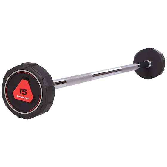 Штанга фіксована пряма поліуретанова LI NUO 3622-15 довжина 111 см 15 кг Київ