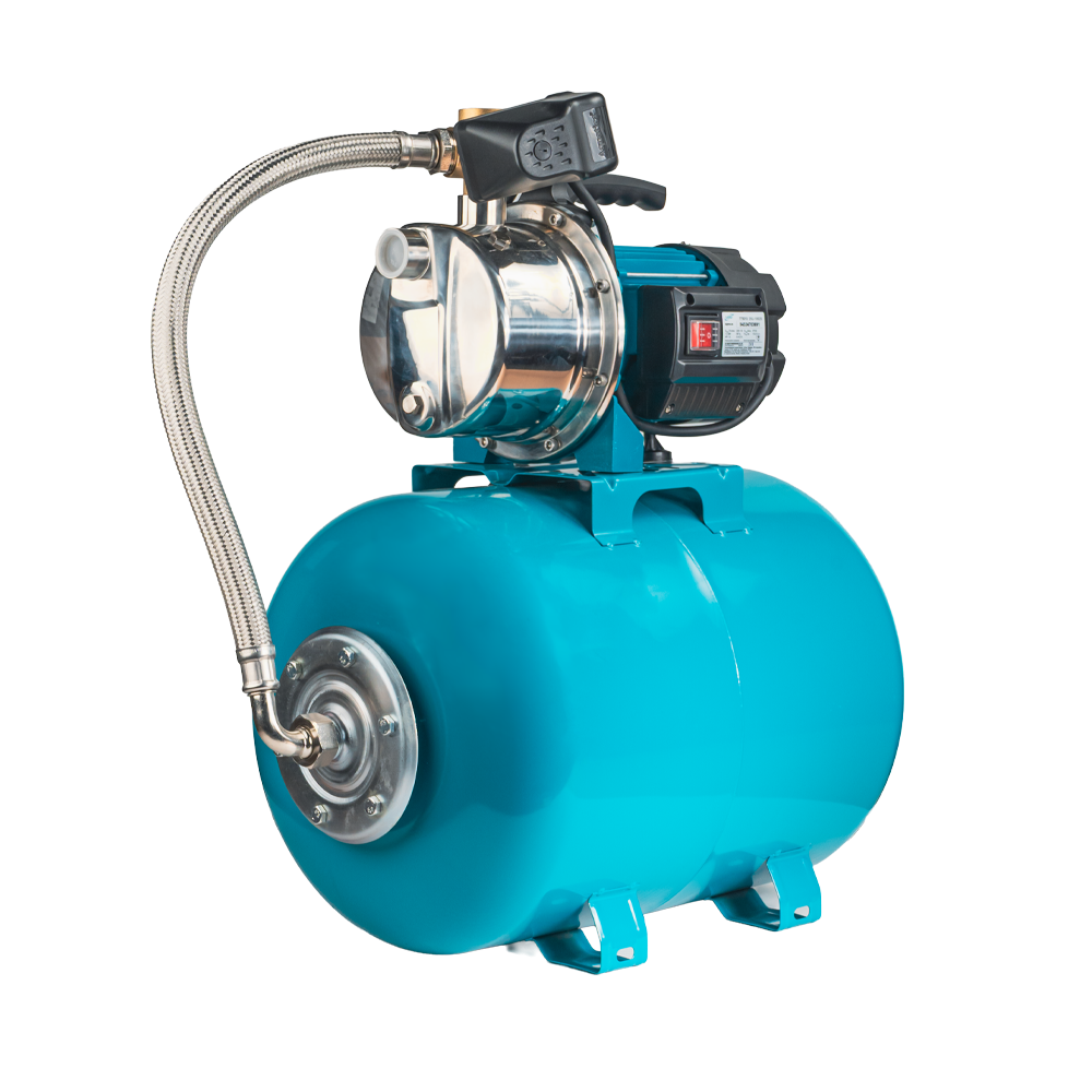 Станция 1.2кВт Hmax 48м Qmax 80л/мин нерж (самовсасывающий насос нерж) 50л Украина LEO (775314/50) Ровно - изображение 1