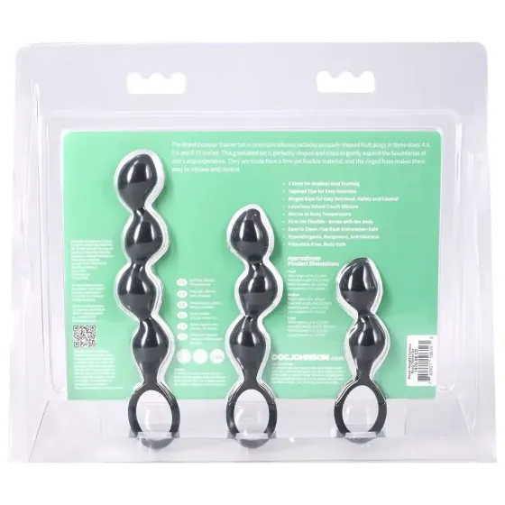 Набір анальних іграшок Doc Johnson Mood Naughty Contour Beads Trainer Set Львів