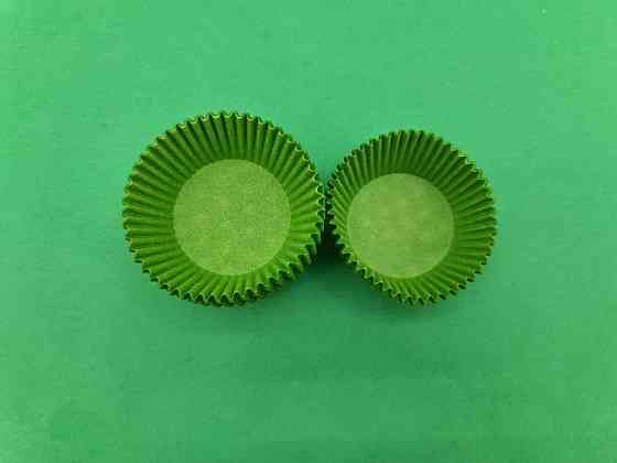 Тартолетка для кексів "Кругла зелена"D50 H30 (100шт)/7а/ (1 уп.) Харків