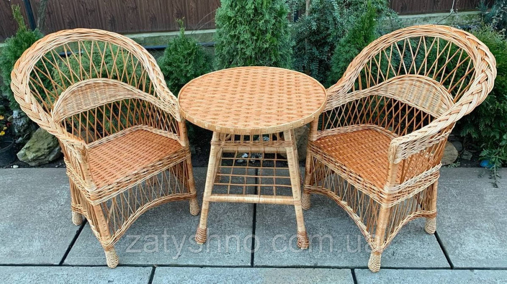 Набор плетеной мебели с двумя креслами и столиком Киев - изображение 2