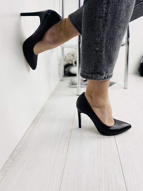 Nivelle Туфлі жіночі NIVELLE чорні натуральна шкіра каблук 11см 36р.37р.38р. (1740/10502-10512) Коломыя - изображение 5