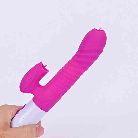 Вібратор - Silicone Vibrator USB 7 Function and Thrusting Function / Heating Purple Sex Aura Київ