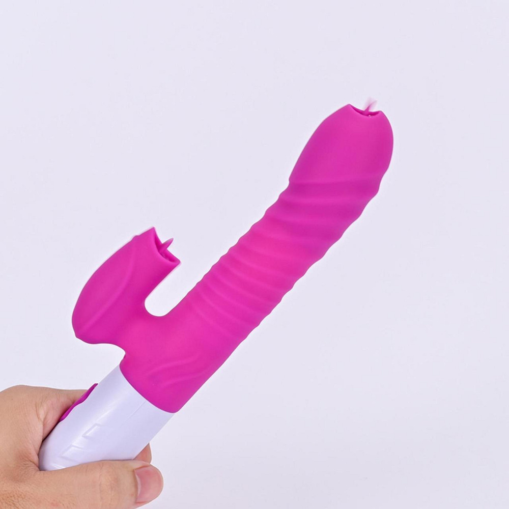Вібратор - Silicone Vibrator USB 7 Function and Thrusting Function / Heating Purple Sex Aura Київ - фото 3