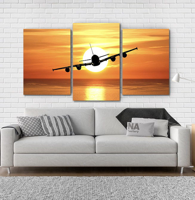 Модульна картина Захід Літак Art-24_3 Київ - фото 2
