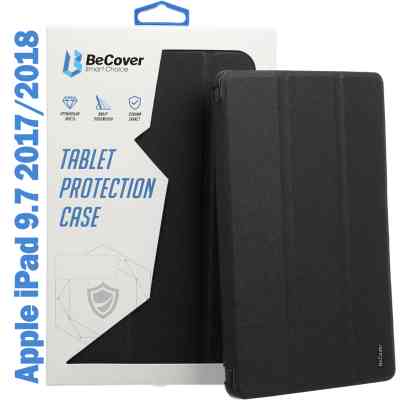 Чохол до планшета BeCover Tri Fold Soft TPU mount Apple Pencil Apple iPad 9.7 2017/2018 A1822/A1823/A1893/A1954 Black (708453) Вінниця
