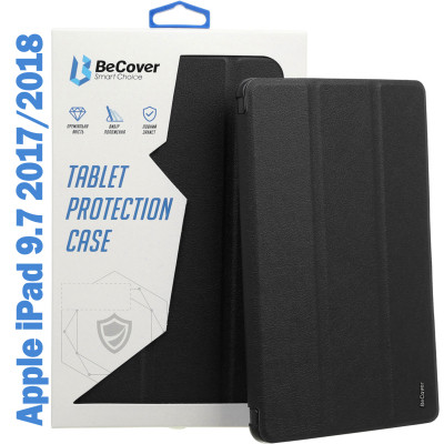 Чохол до планшета BeCover Tri Fold Soft TPU mount Apple Pencil Apple iPad 9.7 2017/2018 A1822/A1823/A1893/A1954 Black (708453) Вінниця - фото 1