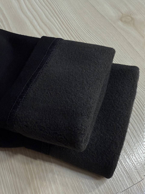 Лосины женские Kataya 6828 утепленные на флисе хлопковые 42-48 черные, черный, 42-48 Киев - изображение 7