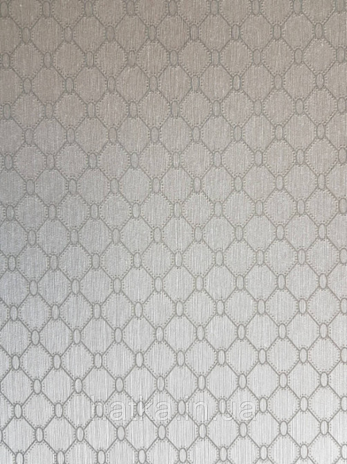 Текстильні шпалери на флізеліновій основі Da capo RaschTextil геометрія ромб овал сітка бежеві фон срібло Київ - фото 1