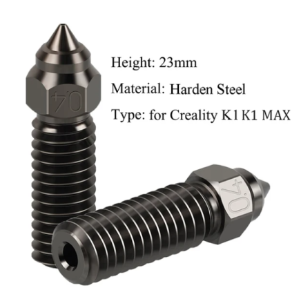 Сопло Hhiddo 0,4 мм із загартованої сталі для 3D-принтерів  Creality K1/K1 MAX Київ